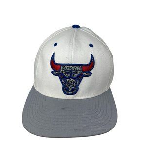 Mitchell & Ness Chicago Bulls Snapback Cap White Grey‎